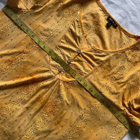 Sami & Jo Beaded, Tie Dyed, Henley Shirt- XL - Picture 9 of 13